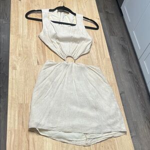 Indikah Elegant Cream Backless Dress